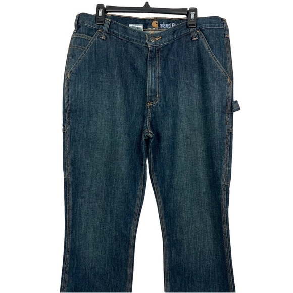 Carhartt Men’s Relaxed Fit Carpenter Jeans W36”/L34” Pockets Straight - Picture 2 of 10